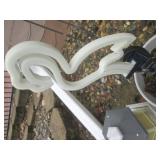 Garden Decor Lot - Ceramic Planters, Outdoor Pots, White Spiral Lamp & Solar Light