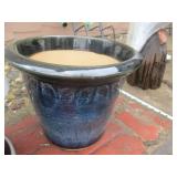 Garden Decor Lot - Ceramic Planters, Outdoor Pots, White Spiral Lamp & Solar Light