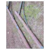 2 Full size vintage iron lamp posts