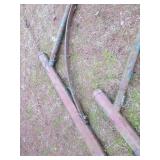 2 Full size vintage iron lamp posts