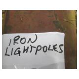 2 Full size vintage iron lamp posts