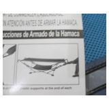 Blue Hammock with Stand - Portable Camping Bed & Pillow