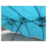 Turquoise Cantilever Patio Umbrella with Crank - Outdoor Shade