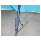 Turquoise Cantilever Patio Umbrella with Crank - Outdoor Shade