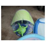 SwimWays Spring Float Pool Lounger - Palm Leaf Mesh Pool Lounger - Pop-Up Baby Tent