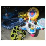 Inflatable Pool Floats - Shark Ring, Dolphin Ring, Target Ring, Paw-Print Ring