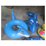 Inflatable Pool Floats - Shark Ring, Dolphin Ring, Target Ring, Paw-Print Ring