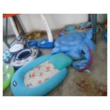 Intex Pool Floats - Assorted Inflatables: Large Blue Sea-Creature Raft & Rings