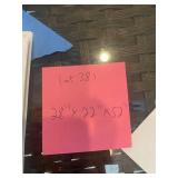 Glass Display Stand with 3 Glass Shelves - 28W x 22D x 52H, Metal Frame