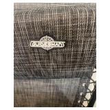 Guidesman Folding Chairs (Lot of 2) - Black Metal Frame, Grey Lattice Fabric