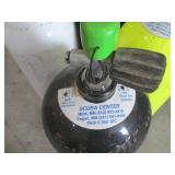 SCUBA Tanks - Four Cylinders with Green Valve Caps