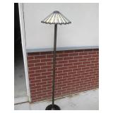 Tiffany-Style Stained Glass Floor Lamp with Cone Shade