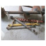 Earth Auger Post Hole Drill with Yellow Frame & Attachments