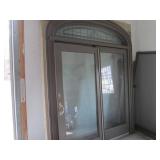 Arch-Top Glass French Door Set with Transom - 6 ft 8 in Wide, Low-E Glass