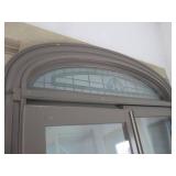 Arch-Top Glass French Door Set with Transom - 6 ft 8 in Wide, Low-E Glass