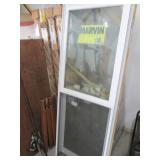 Lot of 9 Marvin Clad Ultimate Insert Double Hung Window - 28-1/4 x 73-1/2 in - White Interior, NFRC Rated