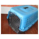 Petmate Blue Plastic Dog Crate Carrier with Front Wire Door