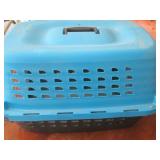 Petmate Blue Plastic Dog Crate Carrier with Front Wire Door