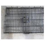 Steel Wire Pet Cage - Large Grid Rack, Black