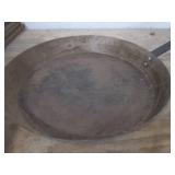 Vintage Cast Iron Pan with Long Handle - 20 in Diameter