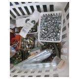 Assorted Zinc-Plated Hardware - Nuts, Bolts, Washers & Chain