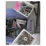 Assorted Zinc-Plated Hardware - Nuts, Bolts, Washers & Chain