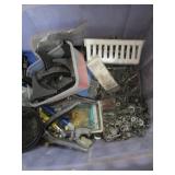Assorted Zinc-Plated Hardware - Nuts, Bolts, Washers & Chain