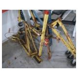 Boat Lift - Manual Winch on Yellow Rusted Frame