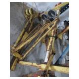 Boat Lift - Manual Winch on Yellow Rusted Frame