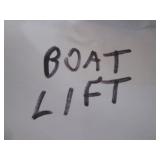 Boat Lift - Manual Winch on Yellow Rusted Frame