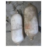 2 Large plastic buoys