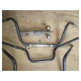 Vintage Trailer Hitch Drawbar with Dual Ball Hitches Handlebars