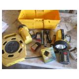 Yellow Power Tools & Lighting Set - Cord Reel, LED Work Lights, Flashlights & Accessories