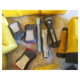 Yellow Power Tools & Lighting Set - Cord Reel, LED Work Lights, Flashlights & Accessories