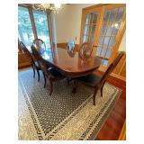 Oval Dining Table Set with Six Chairs - 60 x 44 x 30, plus leaf
