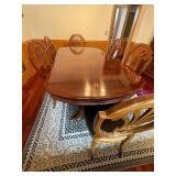 Oval Dining Table Set with Six Chairs - 60 x 44 x 30, plus leaf
