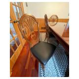 Oval Dining Table Set with Six Chairs - 60 x 44 x 30, plus leaf