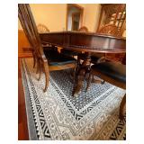 Oval Dining Table Set with Six Chairs - 60 x 44 x 30, plus leaf