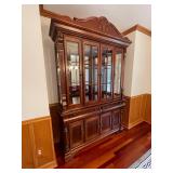 China Cabinet Hutch - Antique Mahogany, 59 x 17 x 91 in