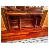 China Cabinet Hutch - Antique Mahogany, 59 x 17 x 91 in