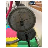 Hoist Fitness Power Rack with Hampton 45 lb and 25 lb Weight Plates