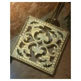 Vintage Ornate Iron Floor Lamp & 2 Plant Stands - 3-Piece Set