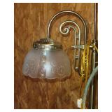 Vintage Ornate Iron Floor Lamp & 2 Plant Stands - 3-Piece Set