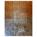 White Wire Closet Shelving Panels & Brackets with Rails - Hardware Set