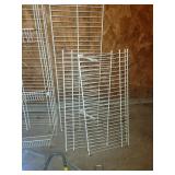 White Wire Closet Shelving Panels & Brackets with Rails - Hardware Set