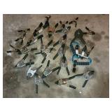 Bulk lot of assorted metal grip style Clamps - 15+ Pieces, Mixed Sizes