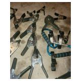 Bulk lot of assorted metal grip style Clamps - 15+ Pieces, Mixed Sizes