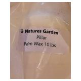 Natures Garden Pillar Palm Wax 10 lbs (Lot of 3 +)
