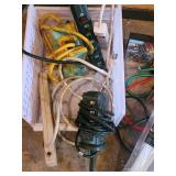 Ultra Steel 20pc Hook & Loop Cable Ties & Assorted Power Strips & Cables Bundle