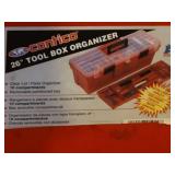 Contico 26-Inch Tool Box Organizer With 10 Compartments & Removable Tray
